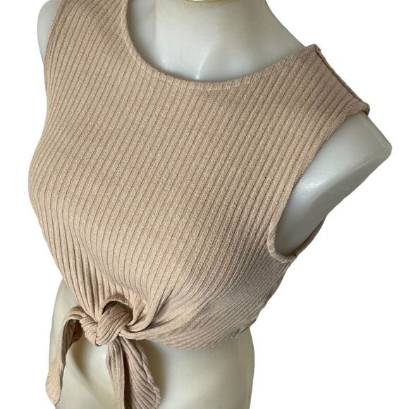 RIBBED crop tie front top 🌻 - Picture 3 of 5